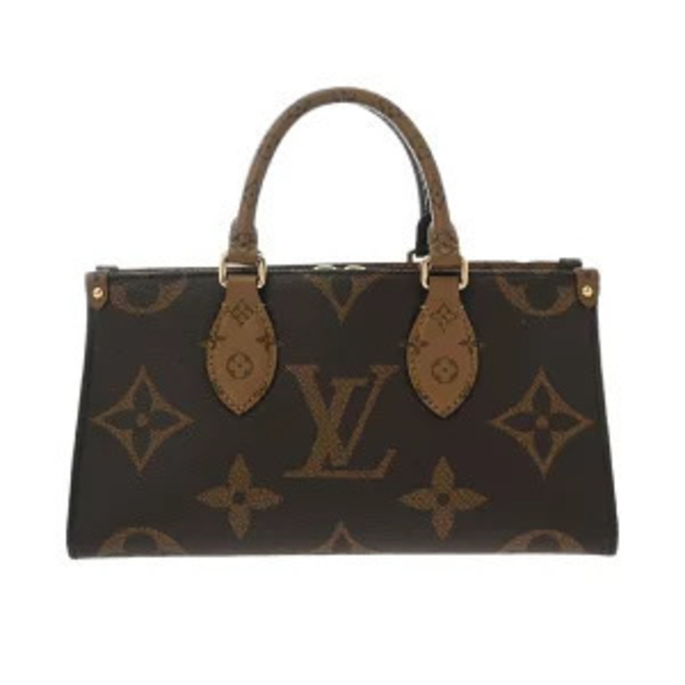 Louis Vuitton Monogram Giant Reverse On The Go EW Brown Canvas Handbag